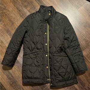 J Crew Quilted Cocoon Puffer Coat Black size L